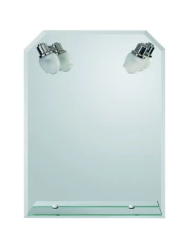 Καθρέπτης μπάνιου με Εταζέρα & Φώτα σειρά 23-1606 (60x80cm)