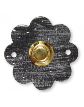 Κουδούνια Μπουτόν Εξώπορτας Ζωγομετάλ Σειρά 0224 Μαύρο Πατίνα Ασημί (Image 1)