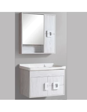 Έπιπλο Μπάνιου με Καθρέφτη & Νιπτήρα σειρά 0083 σε Λευκό (80x48cm)