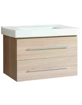 Έπιπλο Κρεμαστό με Νιπτήρα & 2 Συρτάρια σειρά 48-3095 Zebra (80x48cm) (Image 1)