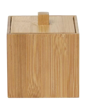 Βαμβακοθήκη Bamboo σειρά 6131 Καφέ (10x10x10cm)