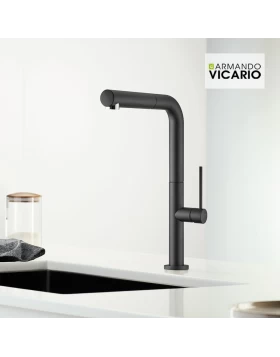 Μπαταρία κουζίνας Armando Vicario Tozo 48580-400 Μαύρο Ματ (Ύψος 35.5cm) (Image 1)