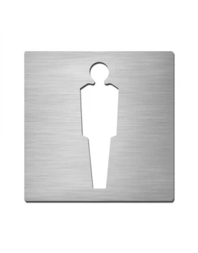 Αυτοκόλλητη Ένδειξη Αντρών σειρά 0505 σε Ανοξείδωτο (12cm) (Image 1)