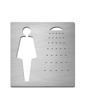 Αυτοκόλλητη Ένδειξη Ντουζ Γυναικών σειρά 0505 σε Ανοξείδωτο (12cm) (Image 1)