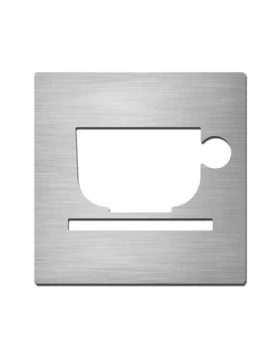 Αυτοκόλλητη Ένδειξη Καφετέρια σειρά 0505 σε Ανοξείδωτο (12cm)
