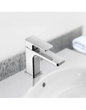 Μπαταρία Νιπτήρος Eurorama Quadra 144310-100 Χρώμιο (Ύψος 13.8cm) (Image 1)