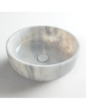 Νιπτήρας Μαρμάρινος Fossil Thalo Marble DR39-300 Carrara Nuovo (Φ.39cm) (Image 1)