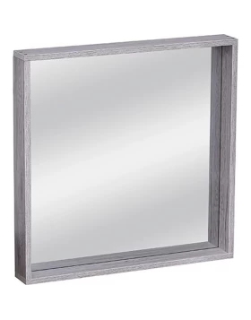 Καθρέπτης mdf με Γκρι πλαίσιο φυσικό ξύλο σειρά 9833 (50x50x8cm)