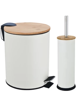 Σετ Χαρτοδοχείο 5Lt& Πιγκάλ σειρά 02177 Κρεμ Bamboo (Soft Close) (Image 1)