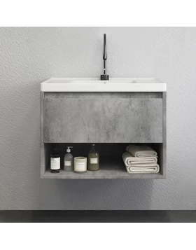 Έπιπλο MDF με 1 Συρτάρι & Νιπτήρα σειρά 46-6047 & 87-6047 Modern Grey (60x47cm) (Image 1)