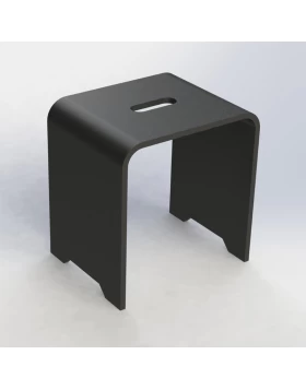 Κάθισμα μπάνιου solid επιφάνειας Sirene Design Avonite DES3831-401 Μαύρο Ματ
