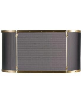 Τρίφυλλη Μεταλλική κάλυψη τζακιού Ζωγομετάλ 00540 Μπρονζέ (Image 1)