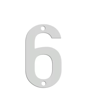 Αριθμοί Κατοικιών Νούμερο 6 σειρά 123L σε Ανοξείδωτο ματ (9cm)