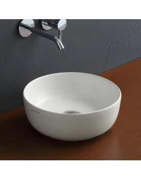 Νιπτήρας Επικαθήμενος Scarabeo Glam 1808-300 Λευκό (Φ.33cm) (Image 1)