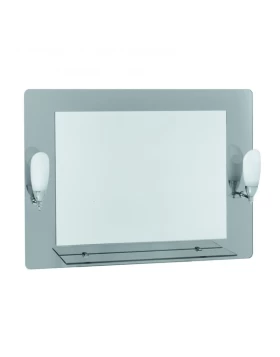 Καθρέπτης μπάνιου με Εταζέρα & Φώτα σειρά 15-0480 (80x60cm)