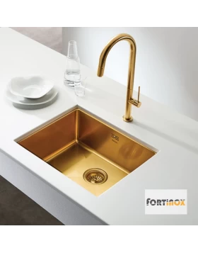 Νεροχύτης Υποκαθήμενος Fortinox Squadro 28054-211 (54x44) Gold Brushed PVD (Image 1)