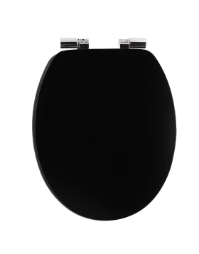 Κάλυμμα λεκάνης Mdf με Μεταλλικούς μεντεσέδες & Soft Close 0477 Μαύρο (37.5x46cm)
