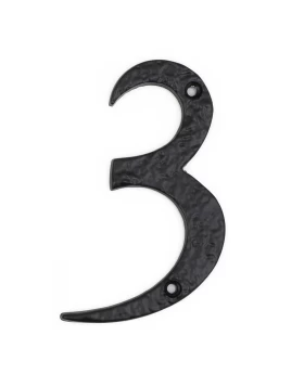 Αριθμοί Κατοικιών Παραδοσιακοί Νούμερο 3 σειρά 0461 σε Μαύρο (6x10cm) (Image 1)