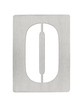 Αριθμοί Κατοικιών Αυτοκόλλητοι Νούμερο 0 σειρά 123PR σε Ανοξείδωτο ματ (8x6cm) (Image 1)