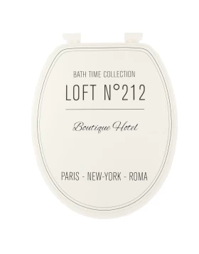 Κάλυμμα λεκάνης Mdf με Πλαστικούς μεντεσέδες 0532 Λευκό (37x44cm) (Image 1)