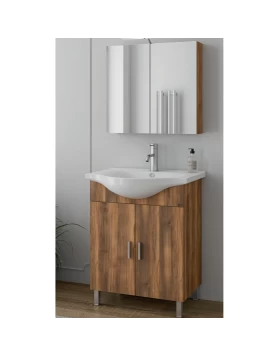 Έπιπλο Δαπέδου με 2 Ντουλάπια & Καθρέφτη με Ντουλάπι Drop Luna 55 Amber Baroque Oak (50x34cm) (Image 1)