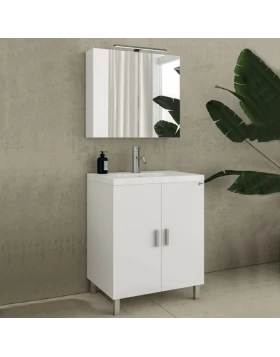 Έπιπλο με 2 Ντουλάπια & Καθρέφτη με Ντουλάπι Drop Roma 50 Λευκό (50x39cm) (Image 1)