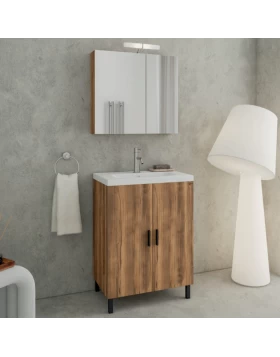 Έπιπλο με 2 Ντουλάπια & Καθρέφτη με Ντουλάπι Drop Roma 60 Amber Baroque Oak 5FRM060BO (60x39cm) (Image 1)