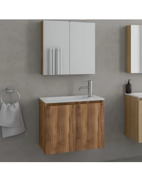 Έπιπλο με 2 Ντουλάπια & Καθρέφτη με Ντουλάπι Drop Verona 55 Amber Baroque Oak 5FVR055BO (55x35cm) (Image 1)