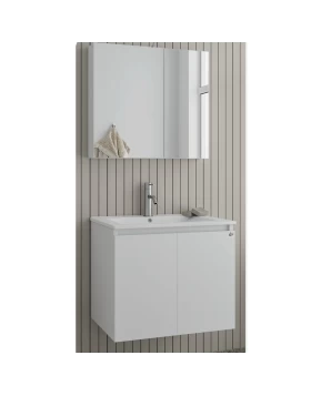 Έπιπλο με 2 Ντουλάπια & Καθρέφτη με Ντουλάπι Drop Verona 60 Λευκό 5FVR060WH (60x45cm) (Image 1)