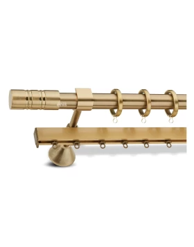 Κουρτινόξυλα Χρυσά Μεταλλικά Φ.25 Domus σειρά Ισμήνη 6695-99-4 Όρο ματ (Μονό ή Διπλό) (Image 1)