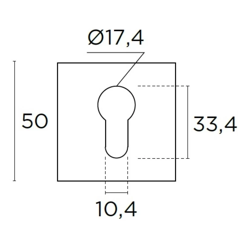 Ροζέτες Convex με Επιστόμιο Ασφαλείας σειρά 2145 Ματ Γραφίτης (1 Τεμάχιο)