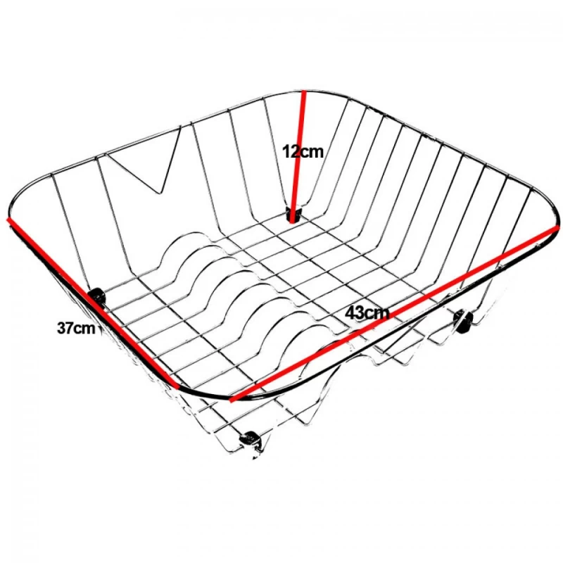 Καλάθι Sanitec (43x37x12cm) Inox No5 για το νεροχύτη sanitec 306