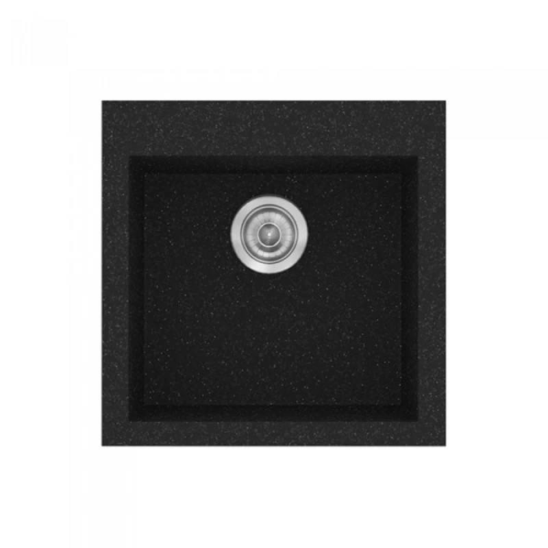 Νεροχύτες Γρανίτη Συνθετικοί Sanitec 339 σε χρώμα 05. Granite Black (50x50cm)