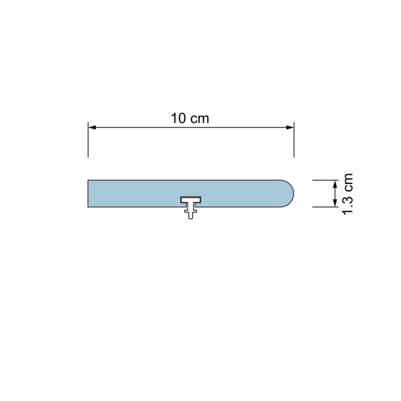 Σιδηρόδρομος Κουρτίνας 10cm Phantom σε Inox (για Απλή ή Wave Ραφή)