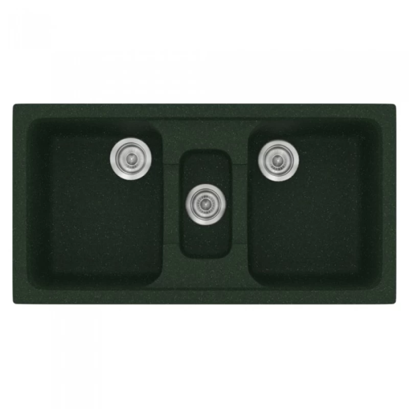 Νεροχύτες Γρανίτη Συνθετικοί Sanitec 325 σε χρώμα 19. Granite Green (97x51cm)