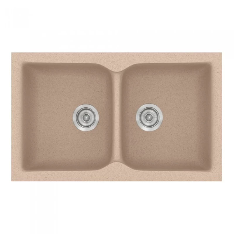 Νεροχύτες Γρανίτη Συνθετικοί Sanitec 336 σε χρώμα 21. Granite Sand (86x50cm)