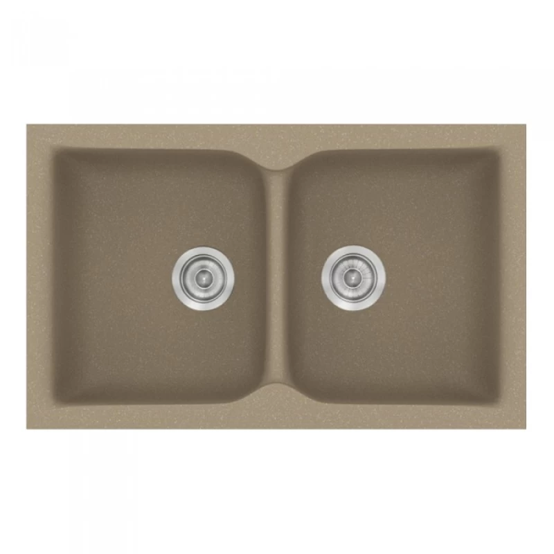 Νεροχύτες Γρανίτη Συνθετικοί Sanitec 336 σε χρώμα 42. Granite Taupe (86x50cm)
