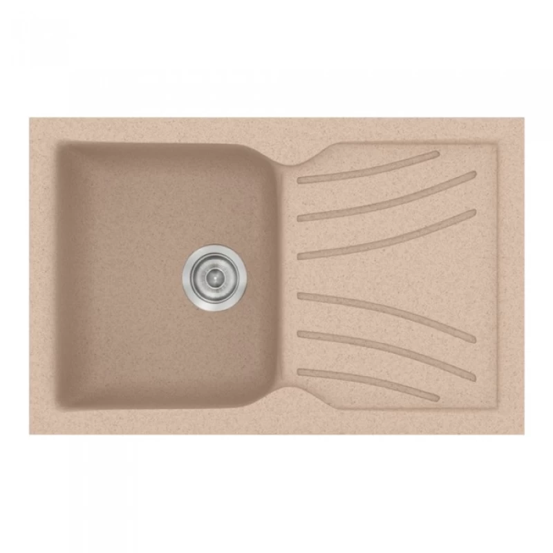 Νεροχύτες Γρανίτη Συνθετικοί Sanitec 337 σε χρώμα 21. Granite Sand (86x50cm)