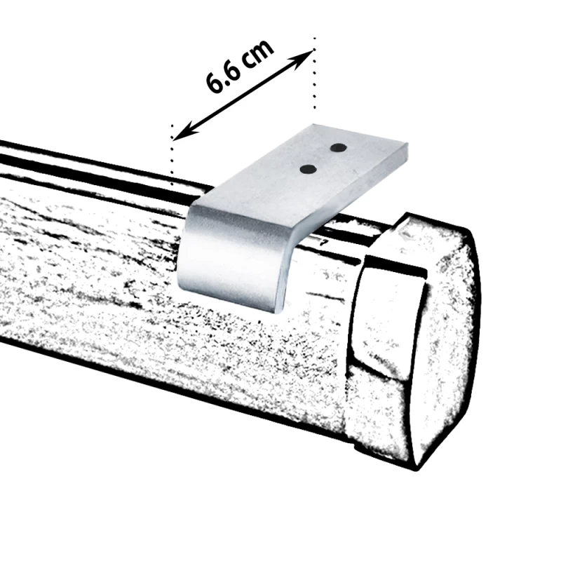 Σιδηρόδρομος Οροφής 5cm Rock με Στηρίγματα 6.6cm σε Γκρι Καφέ (MY-08)