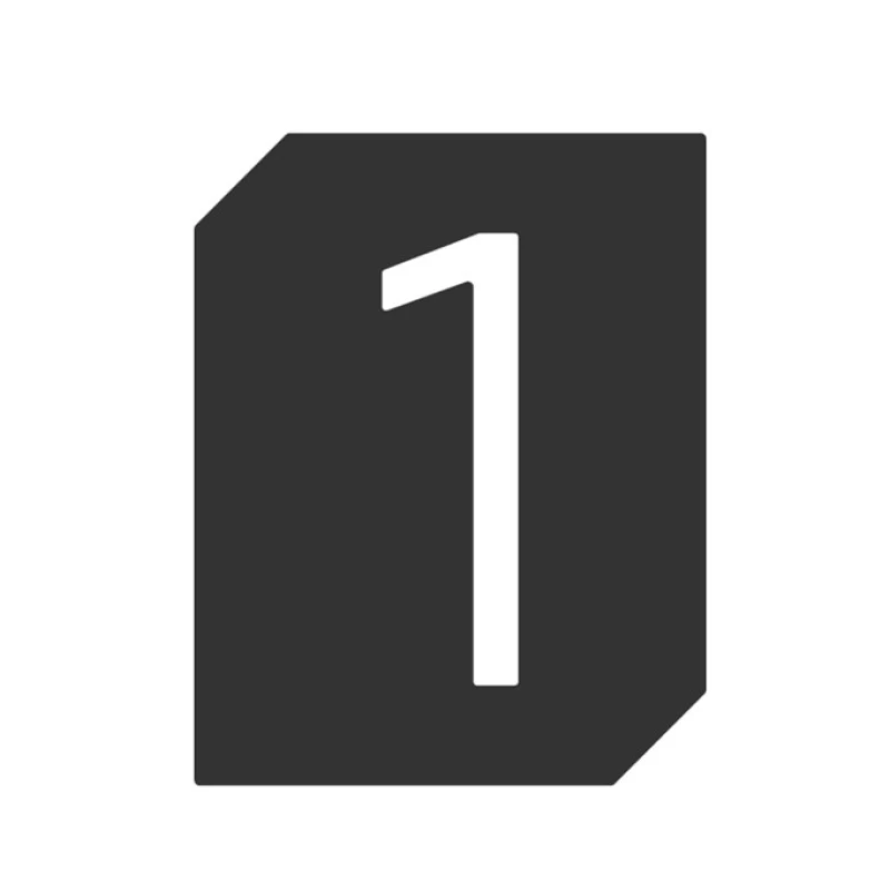 Αριθμοί Κατοικιών Αυτοκόλλητοι Νούμερο 1 σειρά 465-1 σε Μαύρο (5.5x7cm)