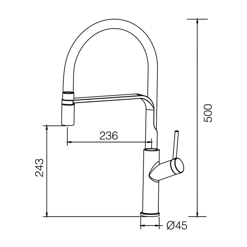 Μπαταρία Κουζίνας Imex Sena GCE022 σε Χρωμέ (Ύψος 50cm)