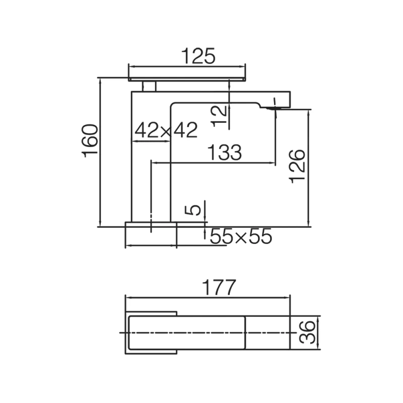 Μπαταρία Νιπτήρα Imex Pisa BDP048-1ORC Ροζ Χρυσό Ματ/ Χαλκού PVD (Ύψος 16cm)