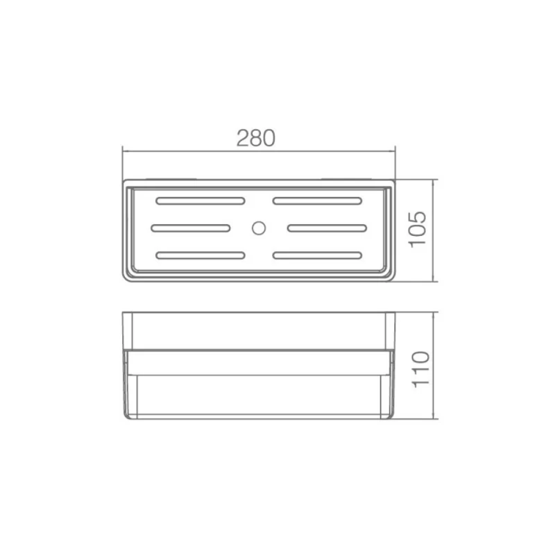 Σπογγοθήκη Πλαστική Imex σειρά ANG005 Μαύρη (28x10,5x11cm)