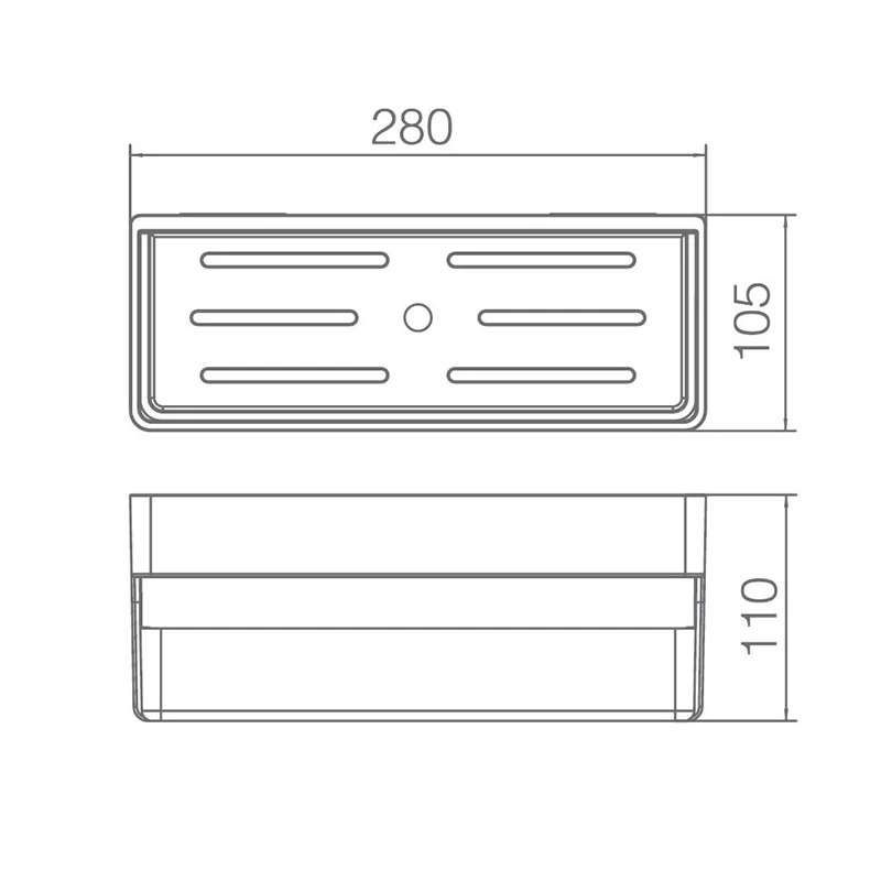 Σπογγοθήκη Πλαστική Imex σειρά ABL006 Λευκή (28x10,5x11cm)