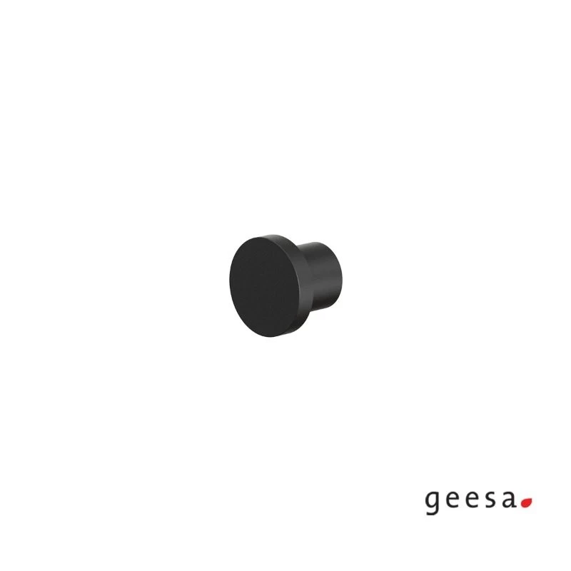 Άγκιστρο Πετσετών Geesa Opal 7213-400 Μαύρο Ματ (Φ.2,5x2cm)