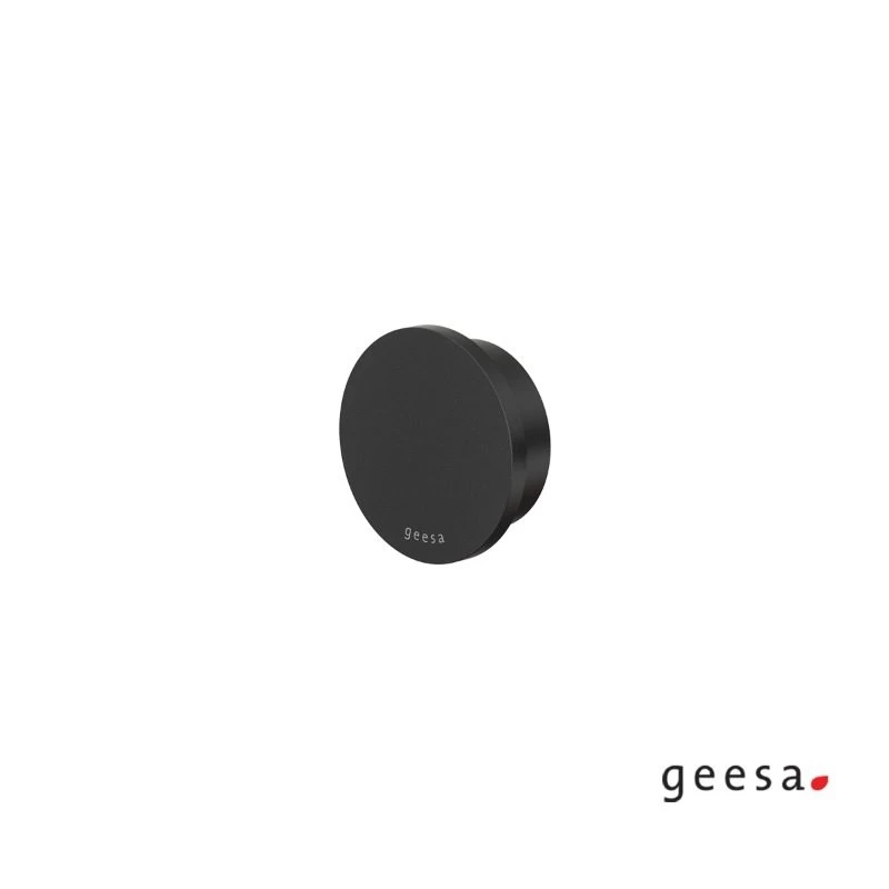 Άγκιστρο Πετσετών Geesa Opal 7245-400 Μαύρο Ματ (Φ.5,4x1.9cm)