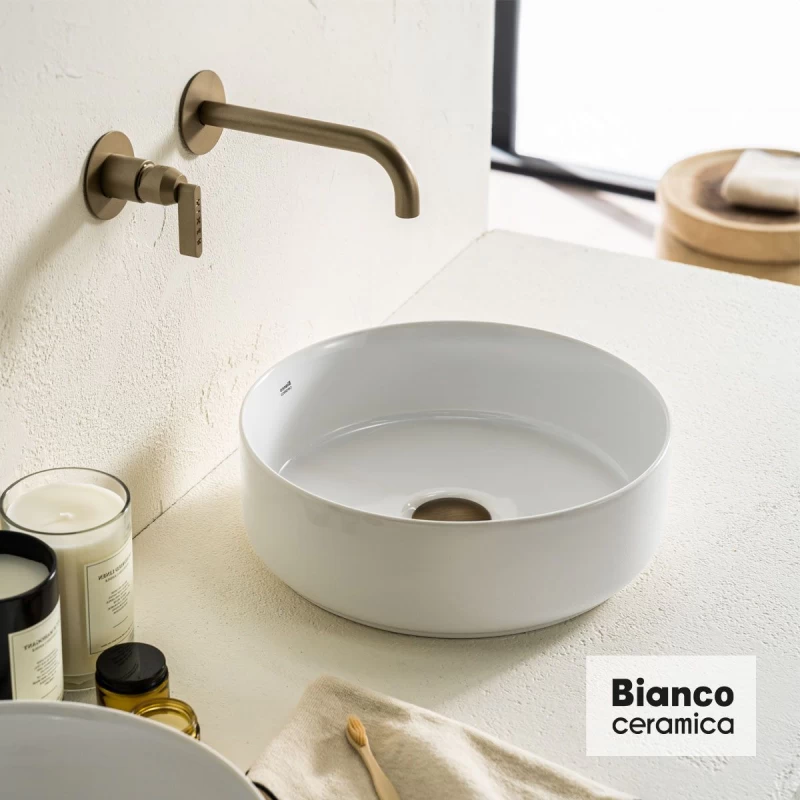 Νιπτήρας Επικαθήμενος Bianco Ceramica Etna 33036-300 Λευκό (Φ.36cm)