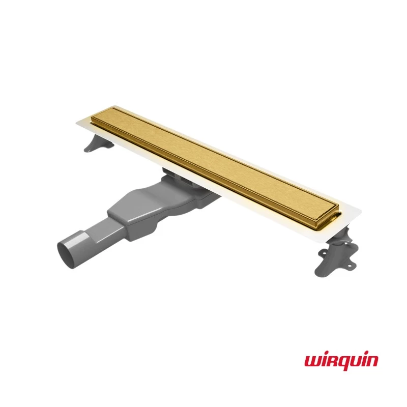 Κανάλι Ντους Wirquin Flat Linear FL600-211 Gold Brushed PVD (Μήκος 60cm)