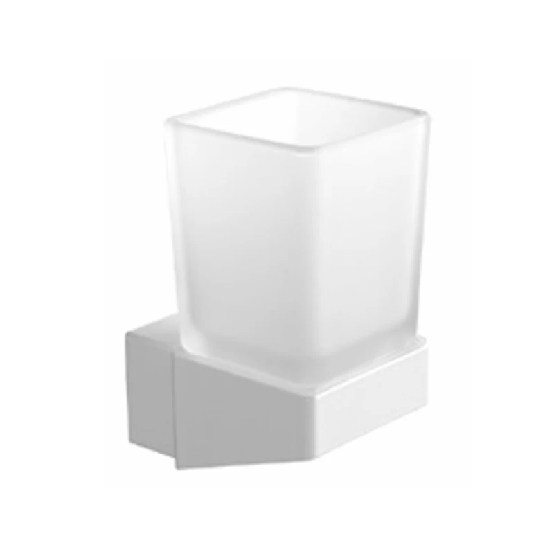 Ποτηροθήκη μπάνιου Ανοξείδωτη Karag Neo Bianco Opaco 850166 σε Λευκό Ματ