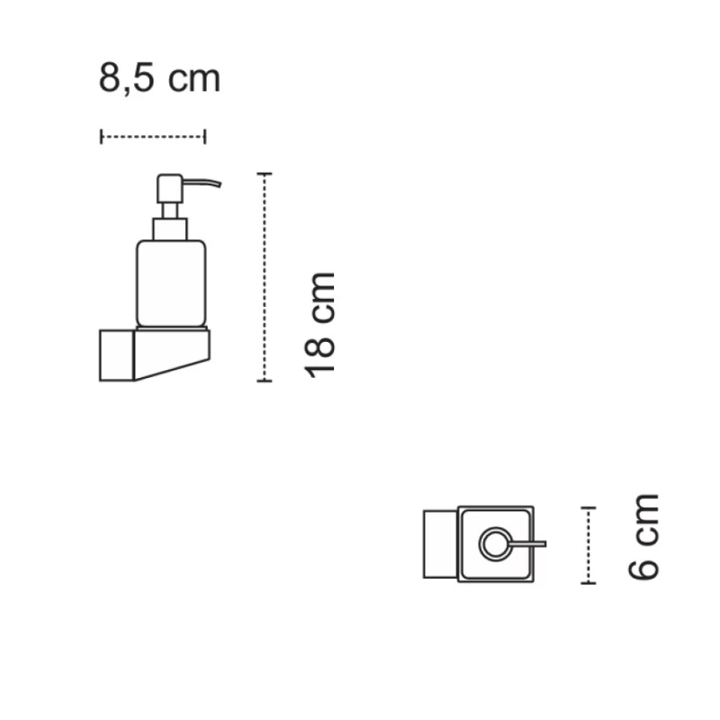 Ντισπένσερ μπάνιου Ανοξείδωτο Karag Neo Bianco Opaco 880166 σε Λευκό Ματ